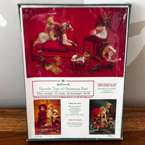 New Vintage 80s Hallmark Greeting Cards Favorite Toys of Christmas Past 24 Cards - Picture 2 of 12